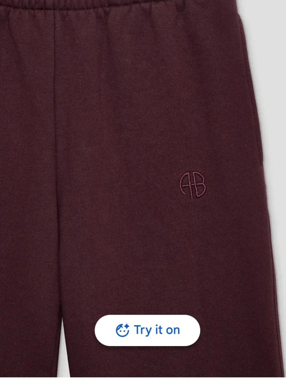 Anine Bing Kids Dark Burgundy Karter Joggers - Picture 2 of 12